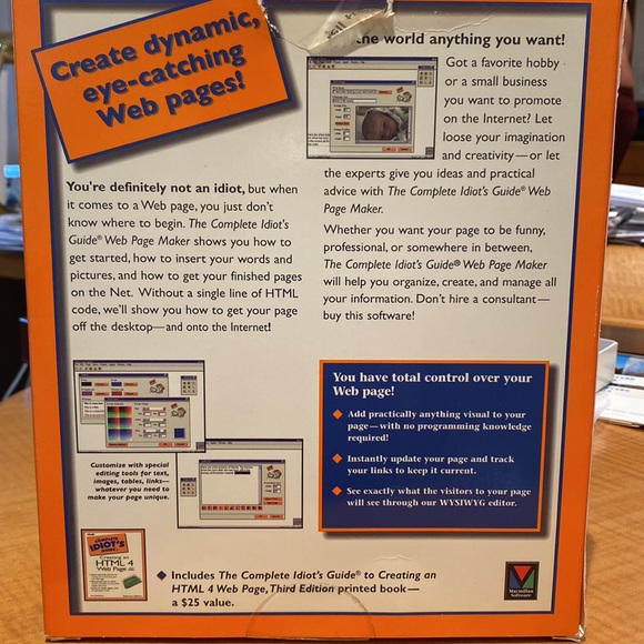 Software edition the complete idiot’s guide WEB PAGE MAKER include creating HTML - Picture 2 of 8